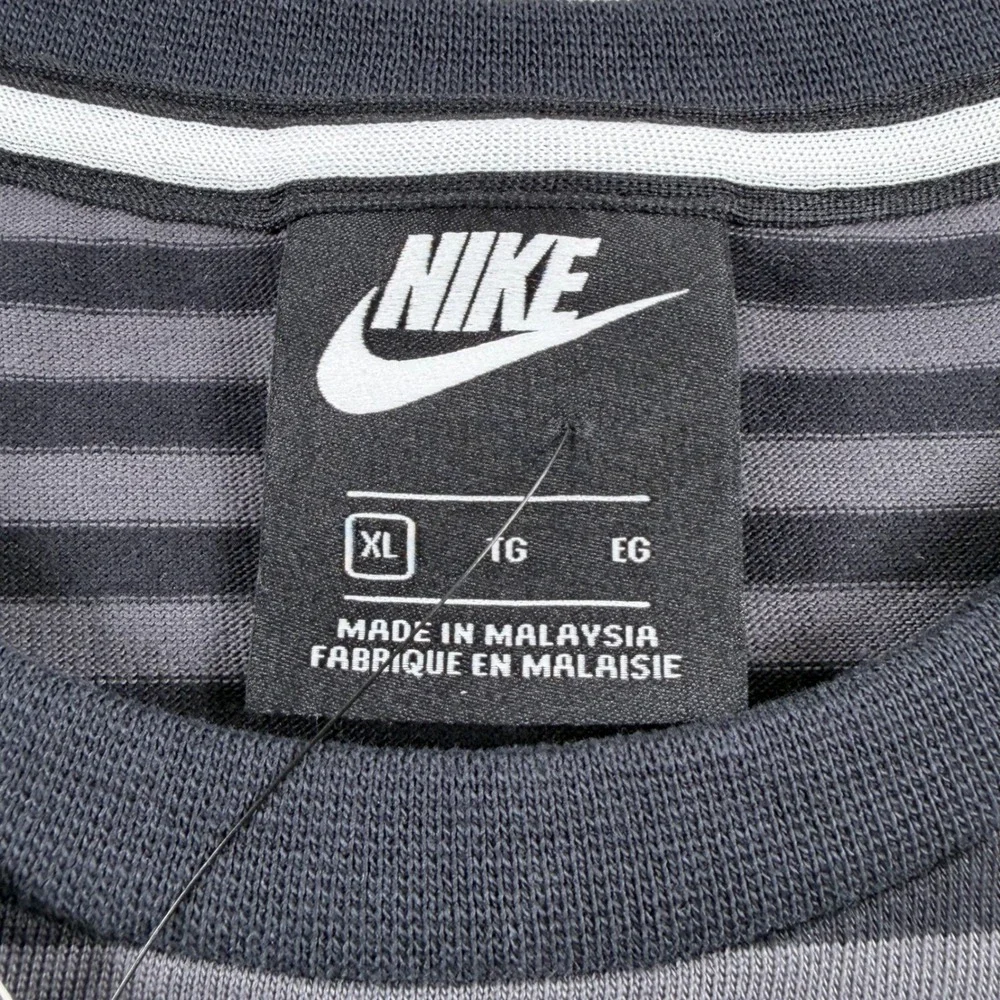 Nike Air Long Sleeve Shirt Mens XL Black Striped Loose Fit 930461-060